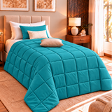 Trapunta Singola invernale double face, tinta unita, Marta Marzotto doppio colore completo letto Vari colori - Made in Italy 0536