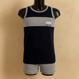 Pigiama Canotta e Pantaloncino ATHLETIC Mastro bianco Cotone Uomo Made in Italy