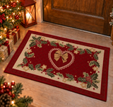 Tappeto natalizio XMAS celmir 50cm x 80cm Natalizio, Mastro Bianco, con fondo antiscivolo in gomma antiscivolo, MADE IN ITALY