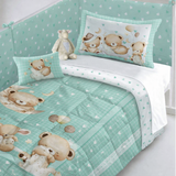 Trapunta per culla con paracolpi, HAPPY DREAM, Marta Marzotto, vari colori, 130×160cm Made in italy