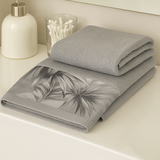 Set Asciugamani NATURAL Viso con balza digitale + Ospite tinta unita in Spugna, Marta Marzotto  varie colorazioni - Made in Italy