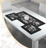 Set Runner e 2 Centrini fantasia CLARA Made in Italy 3 pezzi