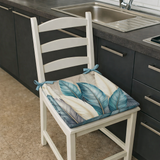 Confezione 6 Cuscini per Sedia ELENOIRE Marta Marzotto con laccetti 4 punti, imbottiti, copri sedia cucina coordinato