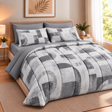 Trapunta invernale Juliet's line, GEOMETRICO, DOUBLE FACE, 320gr Matrimoniale 100% Made in Italy Stampa Digitale 3D Qualità Premium