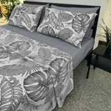 Lit simple complet et lit double 1609 09 My Princess Grey Eyes "Ferragni" Impression numérique 3D Marta Marzotto + 2 taies d'oreiller fabriquées en Italie