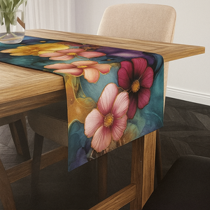 Runner striscia o tovaglietta da tavolo FLORES cotone 40cmX140cm cucina tavola Made in Italy