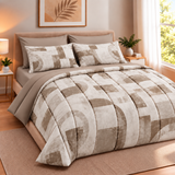 Trapunta invernale Juliet's line, GEOMETRICO, DOUBLE FACE, 320gr Matrimoniale 100% Made in Italy Stampa Digitale 3D Qualità Premium