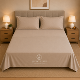 Completo Letto Matrimoniale 100% Cotone MADD home tinta unita lenzuola federe Made in Italy 0100