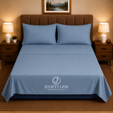 Completo Letto Matrimoniale 100% Cotone MADD home tinta unita lenzuola federe Made in Italy 0100