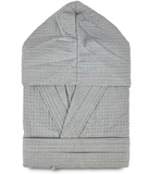 Accappatoio Nido D'ape Marta Marzotto con cappuccio tasche e cintura Made in Italy 100% cotone