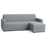 Copridivano con penisola Zuccissime, tinta unita, 2-3-4 Posti Con Penisola Destra E Sinistra, Made in Italy,