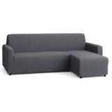 Copridivano con penisola Zuccissime, tinta unita, 2-3-4 Posti Con Penisola Destra E Sinistra, Made in Italy,