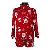 Pigiama Uomo Natalizio in Coral Pile originale, TR, pigiama per ragazzo con maniche e pantaloni lunghi con polsini, 1073tartan, babbo natale, renna