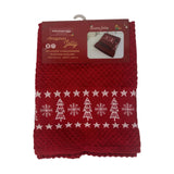 Set asciugamani 1+1 natalizio JOLLY, viso + ospite in spugna Made in Italy - 0998