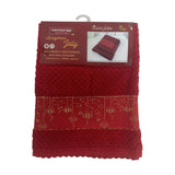 Set asciugamani 1+1 natalizio JOLLY, viso + ospite in spugna Made in Italy - 0998