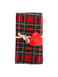 SOTTOCOSTO - Tovaglia da Tavola Natalizia x6 o x12 Made in Italy, Natale, disegno tartan 0983