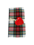 SOTTOCOSTO - Tovaglia da Tavola Natalizia x6 o x12 Made in Italy, Natale, disegno tartan 0983