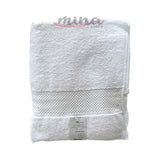 SET 3PZ ASCIUGAMANI spugna HOTEL IRGE,art Stephanie, 100% cotone pettinato Made in Italy