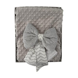 Copertina culla con Fiocco Nazareno Gabrielli  double face Copertina per Carrozzino e culla In coral pile rosa, blu, e beige