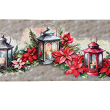 Tappeto Passatoia Natalizio - LANTERNE - Marta Marzotto 100% Made in Italy Gommato Antiscivolo Antimacchia stampa 3D