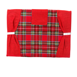 COPRIFORNO imbottito natalizio fantasia TARTAN cucina coprifornelli 55cm X 42cm coordinato Made in Italy
