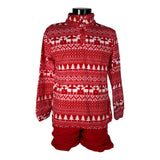 Pigiama Uomo Natalizio in Coral Pile originale, TR, pigiama per ragazzo con maniche e pantaloni lunghi con polsini, 1073tartan, babbo natale, renna