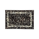 85x125 Tapis de caméra Marta Marzotto Versace Style Rose Wet Impression 3D Coton Divers Fantasmes Velouche Effet Fabriqué en Italie