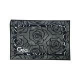 85x125 Tapis de caméra Marta Marzotto Versace Style Rose Wet Impression 3D Coton Divers Fantasmes Velouche Effet Fabriqué en Italie