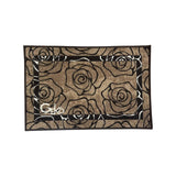 85x125 Tapis de caméra Marta Marzotto Versace Style Rose Wet Impression 3D Coton Divers Fantasmes Velouche Effet Fabriqué en Italie