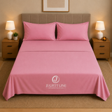 Completo Letto Matrimoniale 100% Cotone MADD home tinta unita lenzuola federe Made in Italy 0100
