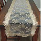 Runner striscia in macramè, ROMANTIC LACE, Berenice ,40X140cm, Made in Italy