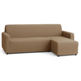 Copridivano con penisola Zuccissime, tinta unita, 2-3-4 Posti Con Penisola Destra E Sinistra, Made in Italy,