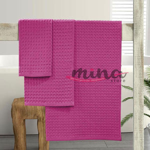 Set Asciugamani 1+1 Voglia Di Colore - Asciugamano + Ospite In Cotone 100% Malva - Morbida Spugna - 38x23 Cm - Foto 7