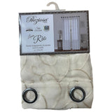 COPPIA TENDE PREZIOSA HOME Linea RIO D19 trasparente 2 PANNELLI CON ANELLI 140cmx290cm