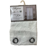 COPPIA TENDE PREZIOSA HOME Linea RIO D19 trasparente 2 PANNELLI CON ANELLI 140cmx290cm