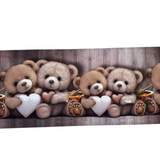 Tappeto Passatoia TEDDY SHABBY - Marta Marzotto 100% Made in Italy Gommato Antiscivolo Antimacchia stampa 3D