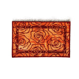 85x125 Tapis de caméra Marta Marzotto Versace Style Rose Wet Impression 3D Coton Divers Fantasmes Velouche Effet Fabriqué en Italie