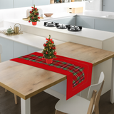 Runner striscia natalizio cotone fantasia TARTAN 45cm X 140cm cucina tavola Made in Italy
