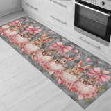 Tappeto Passatoia Cucina, Pasqua, ARIA DI FESTA grigio, Marta Marzotto 100% Made in Italy