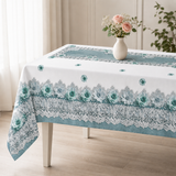 Tovaglia x6 o x12 LAURA - fantasia fiori Marta Marzotto, Made in Italy vari colori