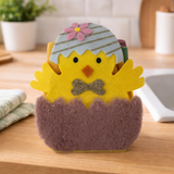 IDEA REGALO - Borsetta con 3 Strofinacci PASQUA IRGE a nido d'ape in borsetta in feltro