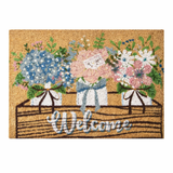 Zerbino Cocco Naturale 40x65 cm Retro Gomma Antiscivolo Tappeto Esterno Porta Entrata 0524