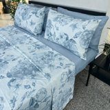 Lit simple complet et lit double 1609 09 My Princess Grey Eyes "Ferragni" Impression numérique 3D Marta Marzotto + 2 taies d'oreiller fabriquées en Italie