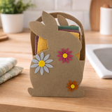 IDEA REGALO - Borsetta con 3 Strofinacci PASQUA IRGE a nido d'ape in borsetta in feltro