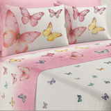 Lit simple complet et lit double 1609 09 My Princess Grey Eyes "Ferragni" Impression numérique 3D Marta Marzotto + 2 taies d'oreiller fabriquées en Italie