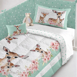 Trapunta per culla con paracolpi, BABY DEER, Marta Marzotto, vari colori, 130cm × 160cm Made in italy