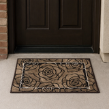 85x125 Tapis de caméra Marta Marzotto Versace Style Rose Wet Impression 3D Coton Divers Fantasmes Velouche Effet Fabriqué en Italie