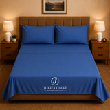 Completo Letto Matrimoniale 100% Cotone MADD home tinta unita lenzuola federe Made in Italy 0100