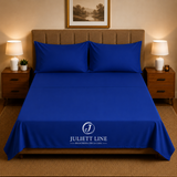 Completo Letto Matrimoniale 100% Cotone MADD home tinta unita lenzuola federe Made in Italy 0100