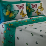 Lit simple complet et lit double 1609 09 My Princess Grey Eyes "Ferragni" Impression numérique 3D Marta Marzotto + 2 taies d'oreiller fabriquées en Italie